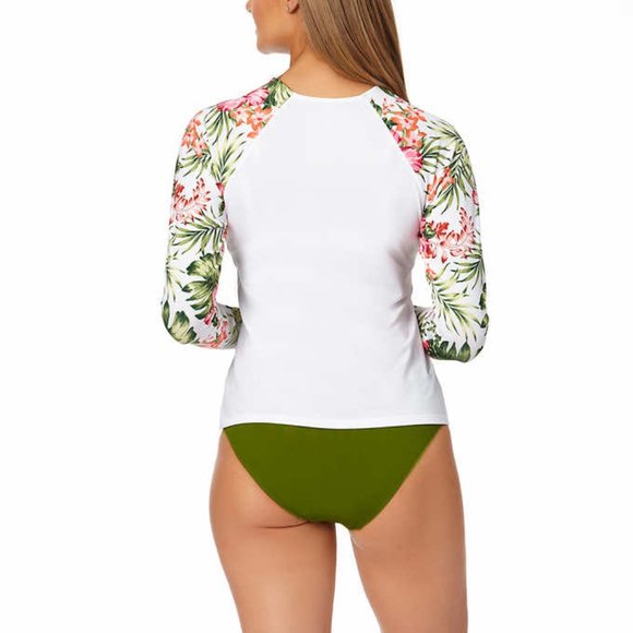 Hurley Ladies' Quarter Zip Rashguard UPF 50+ 4-Way Stretch NWT - Picture 3 of 3